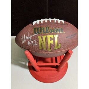Seattle Seahawk #92 David Wyman Signed Wilson NFL Football League Official Size